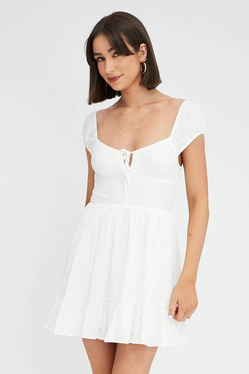 White Fit And Flare Dress Mini sold by Ally Fashion product image thumbnail 3