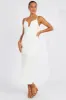 White Bodycon Dress Strappy Textured Fabric sold by Ally Fashion