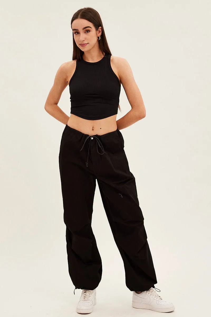 Black Basic Jersey Top sold by Ally Fashion product image thumbnail 2