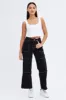 Black Cargo Jeans High Rise Straight Leg Utility sold by Ally Fashion