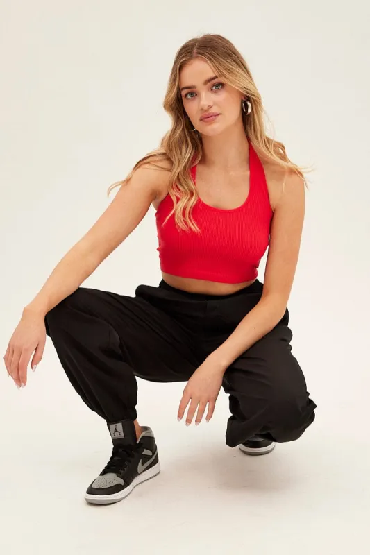 Black Parachute Cargo Pants Mid Rise sold by Ally Fashion