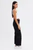 Black Cargo Jeans High Rise Straight Leg Utility sold by Ally Fashion