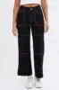 Black Cargo Jeans High Rise Straight Leg Utility sold by Ally Fashion