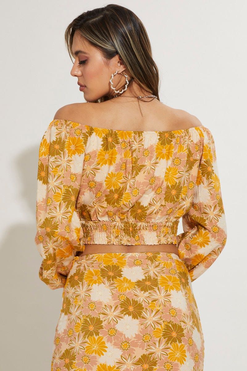 Print Crop Top Long Sleeve sold by Ally Fashion product image thumbnail 4