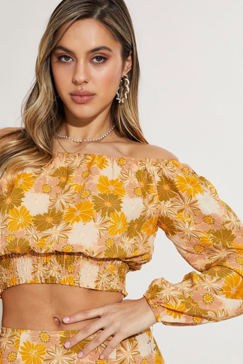 Print Crop Top Long Sleeve sold by Ally Fashion product image thumbnail 5