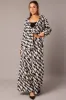 Black Geo Wide Leg Pants High Rise sold by Ally Fashion