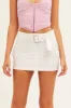 White Cargo Skirt Mini Mid Rise sold by Ally Fashion