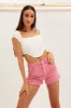 White Corset Crop Top Short Sleeve Square Neck sold by Ally Fashion