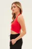 Red Halter Top Round Neck Seamless sold by Ally Fashion