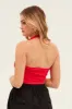 Red Halter Top Round Neck Seamless sold by Ally Fashion