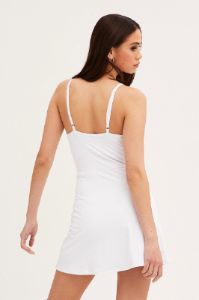 White Mini Dress Round Neck Activewear sold by Ally Fashion