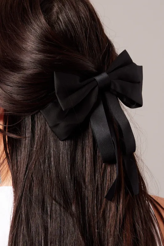 Black Bow Hair Clip sold by Ally Fashion