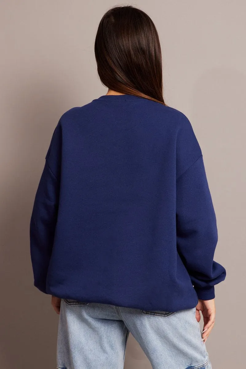 Blue Graphic Sweat Long Sleeve sold by Ally Fashion product image thumbnail 5