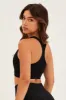 Black Basic Top Seamless Activewear sold by Ally Fashion