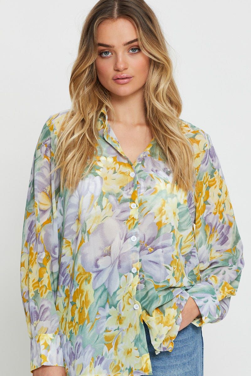 Print Oversized Shirts sold by Ally Fashion product image thumbnail 5
