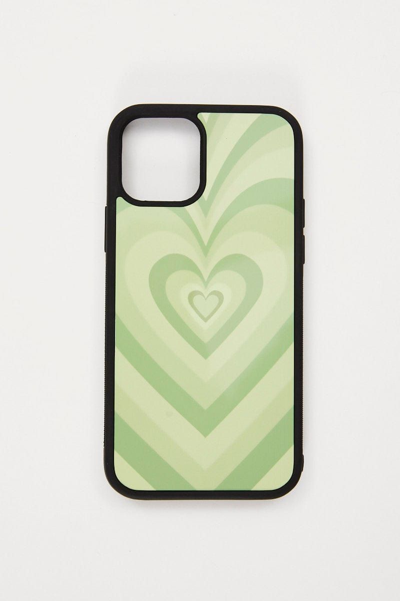 Green Heart Phone Cover I Phone 12 sold by Ally Fashion