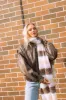 Brown Faux Leather Jacket Long Sleeve sold by Ally Fashion