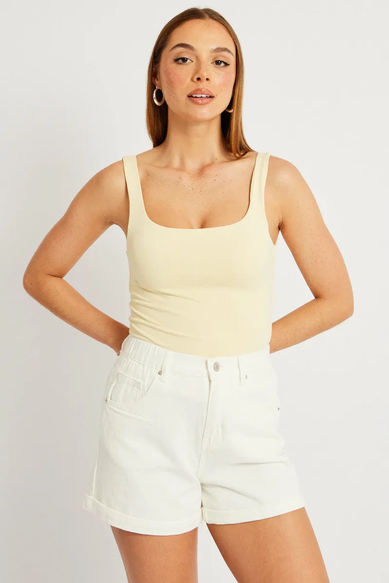 Yellow Supersoft Top Sleeveless sold by Ally Fashion product image thumbnail 3