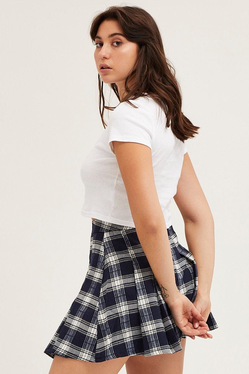 Check High Waist Check Pleated Tennis Skirt sold by Ally Fashion product image thumbnail 4