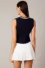 Blue Knit Vest V Neck sold by Ally Fashion