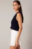 Blue Knit Vest V Neck sold by Ally Fashion