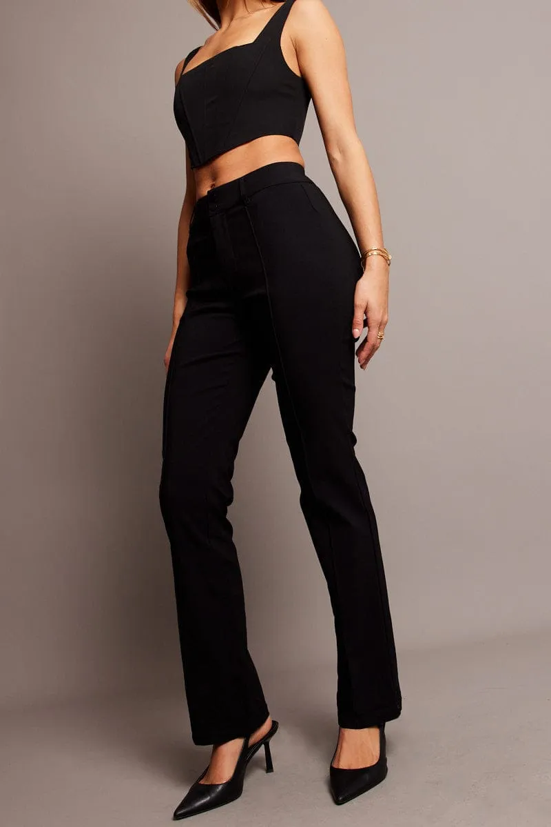 Black Slim Pants Mid Rise sold by Ally Fashion