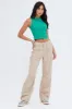 Green Crop Tank Top Crew neck sold by Ally Fashion