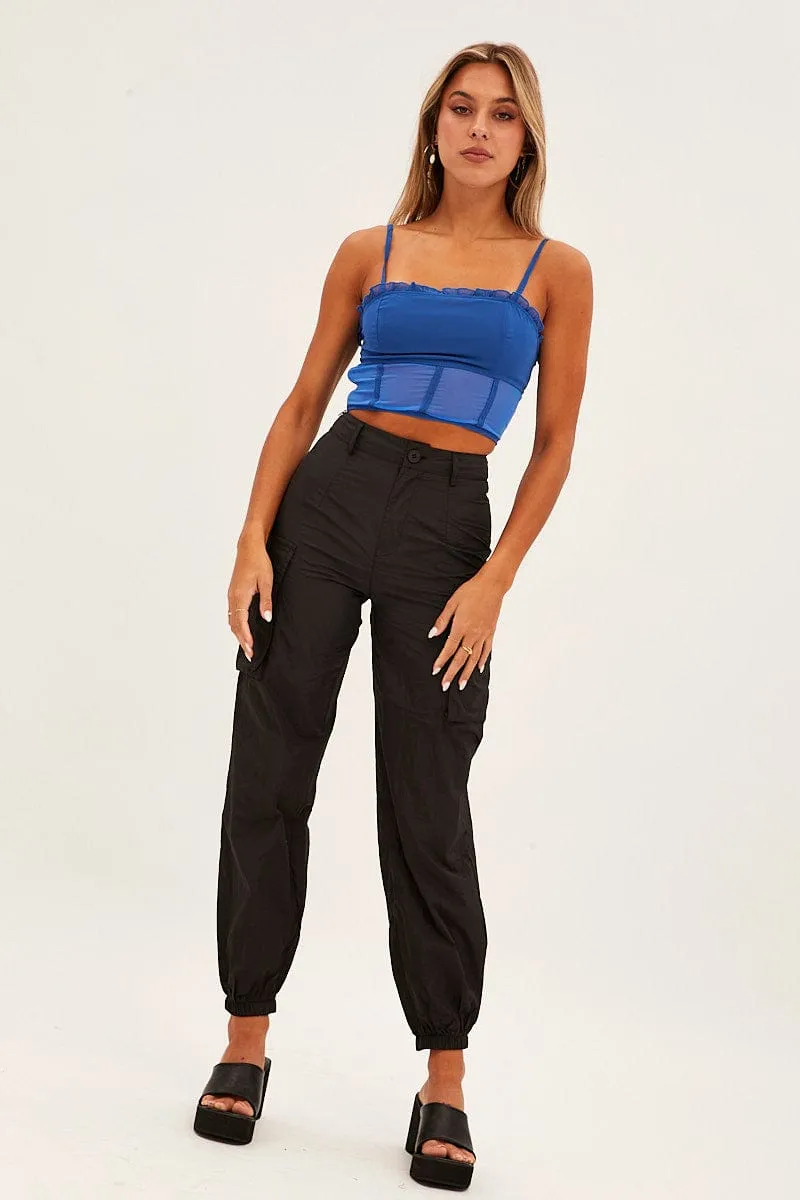 Blue Sleeveless Cami Top sold by Ally Fashion product image thumbnail 2