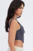 Grey Charcoal Top Sleeveless with Zipper sold by Ally Fashion