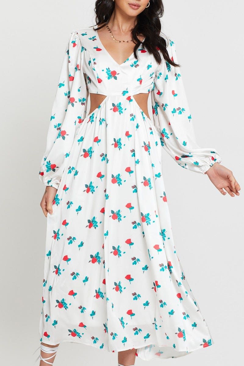 Print Maxi Dress Long Sleeve sold by Ally Fashion product image thumbnail 5