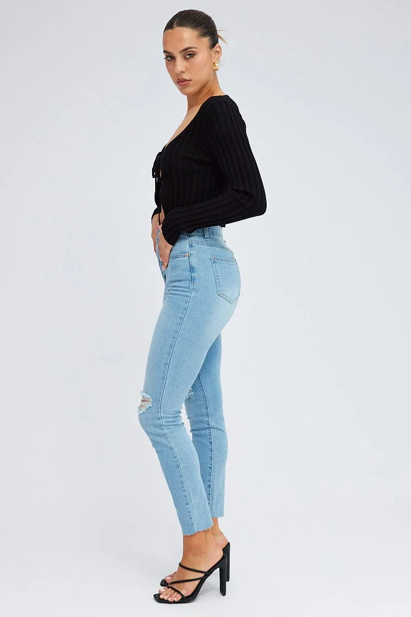 Denim Skinny Jean High Rise sold by Ally Fashion product image thumbnail 4