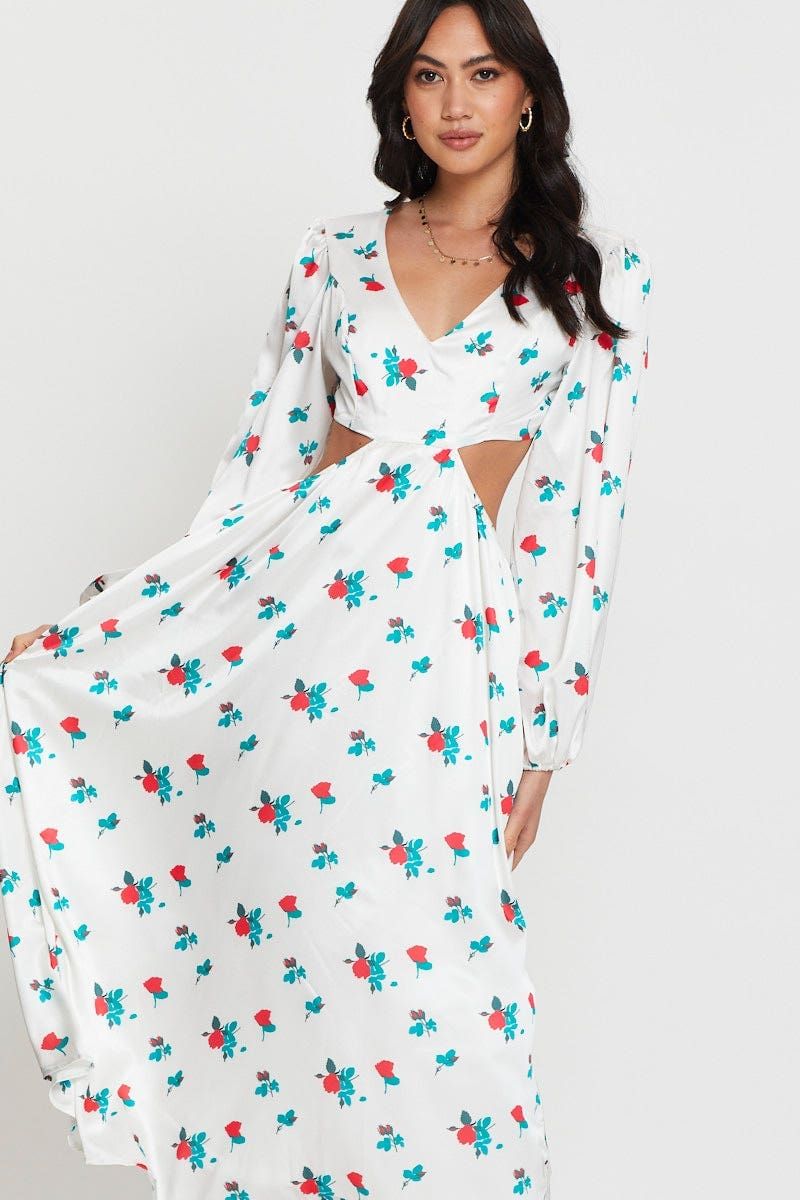 Print Maxi Dress Long Sleeve sold by Ally Fashion product image thumbnail 2