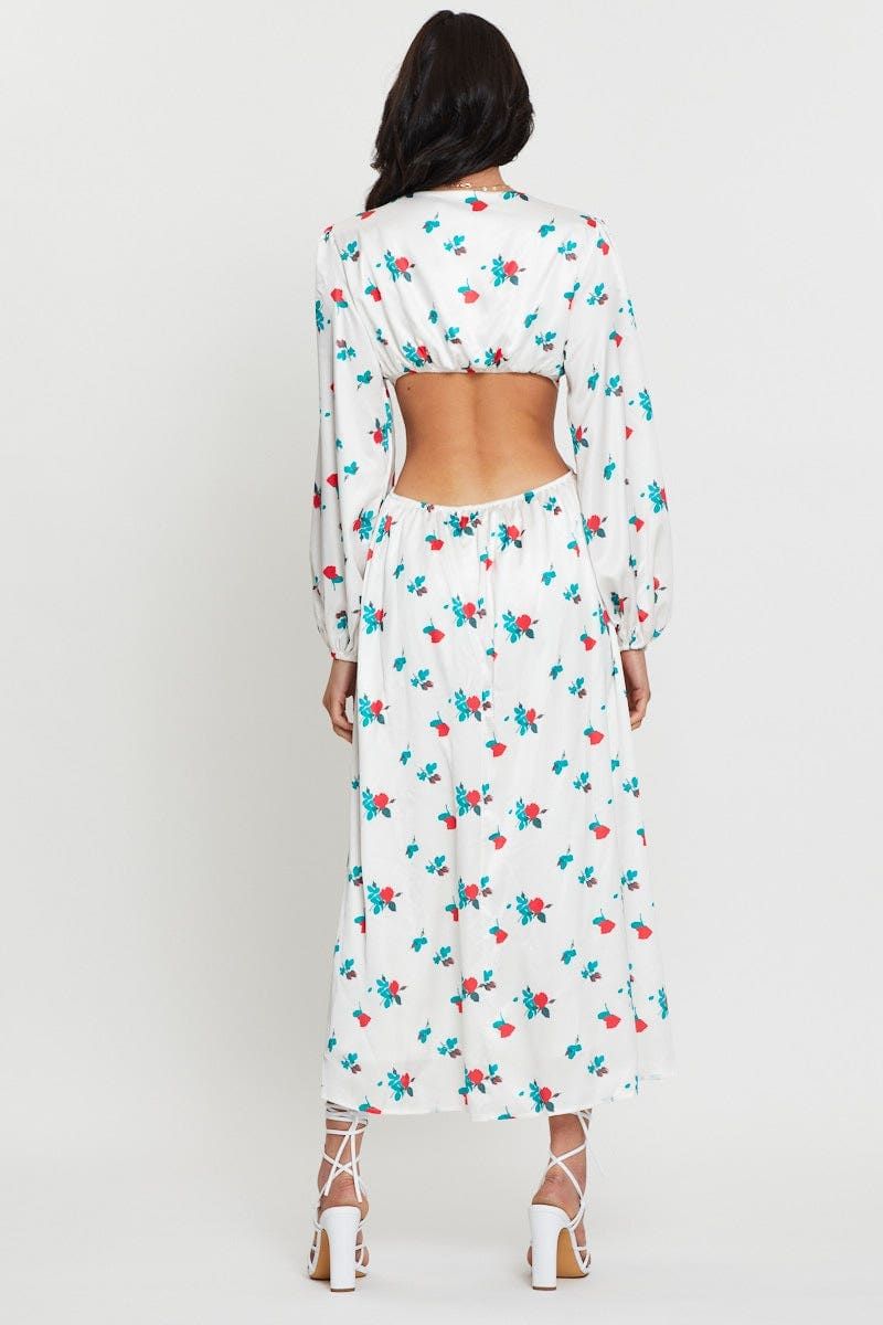 Print Maxi Dress Long Sleeve sold by Ally Fashion product image thumbnail 4