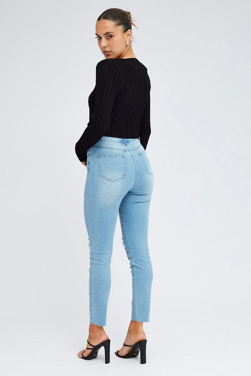 Denim Skinny Jean High Rise sold by Ally Fashion product image thumbnail 5
