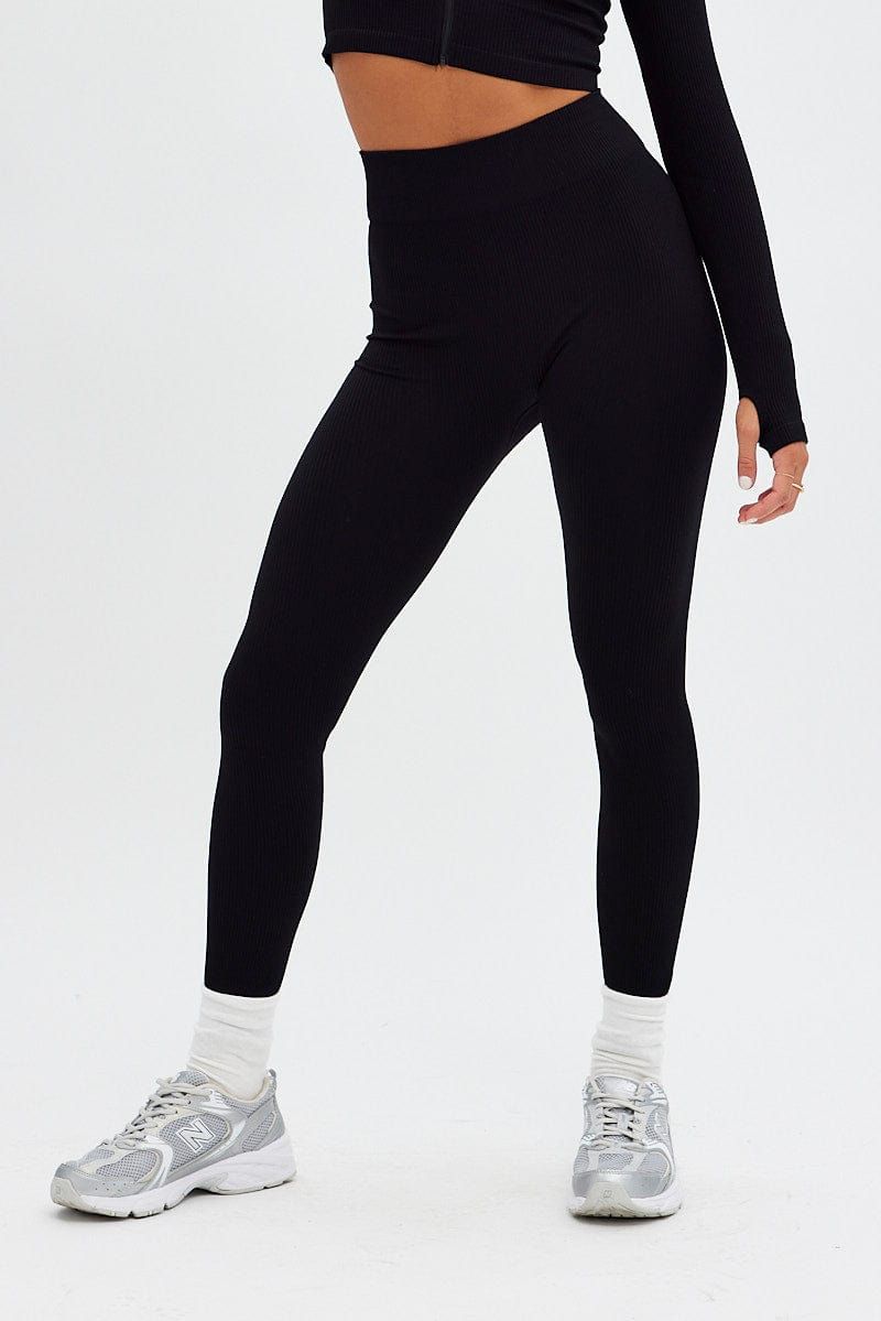 Black Leggings Seamless Activewear sold by Ally Fashion