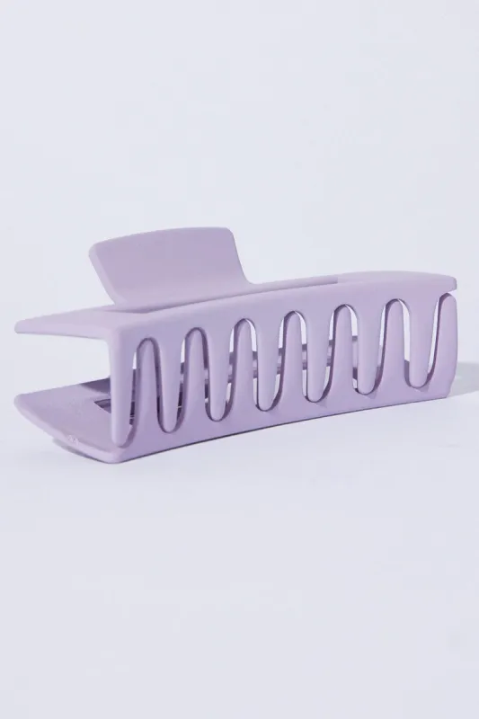 Purple Large Rectangle Claw Clip sold by Ally Fashion