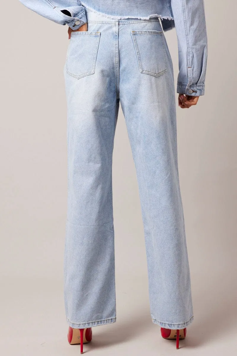 Denim Wide Leg Jean High Rise sold by Ally Fashion product image thumbnail 5