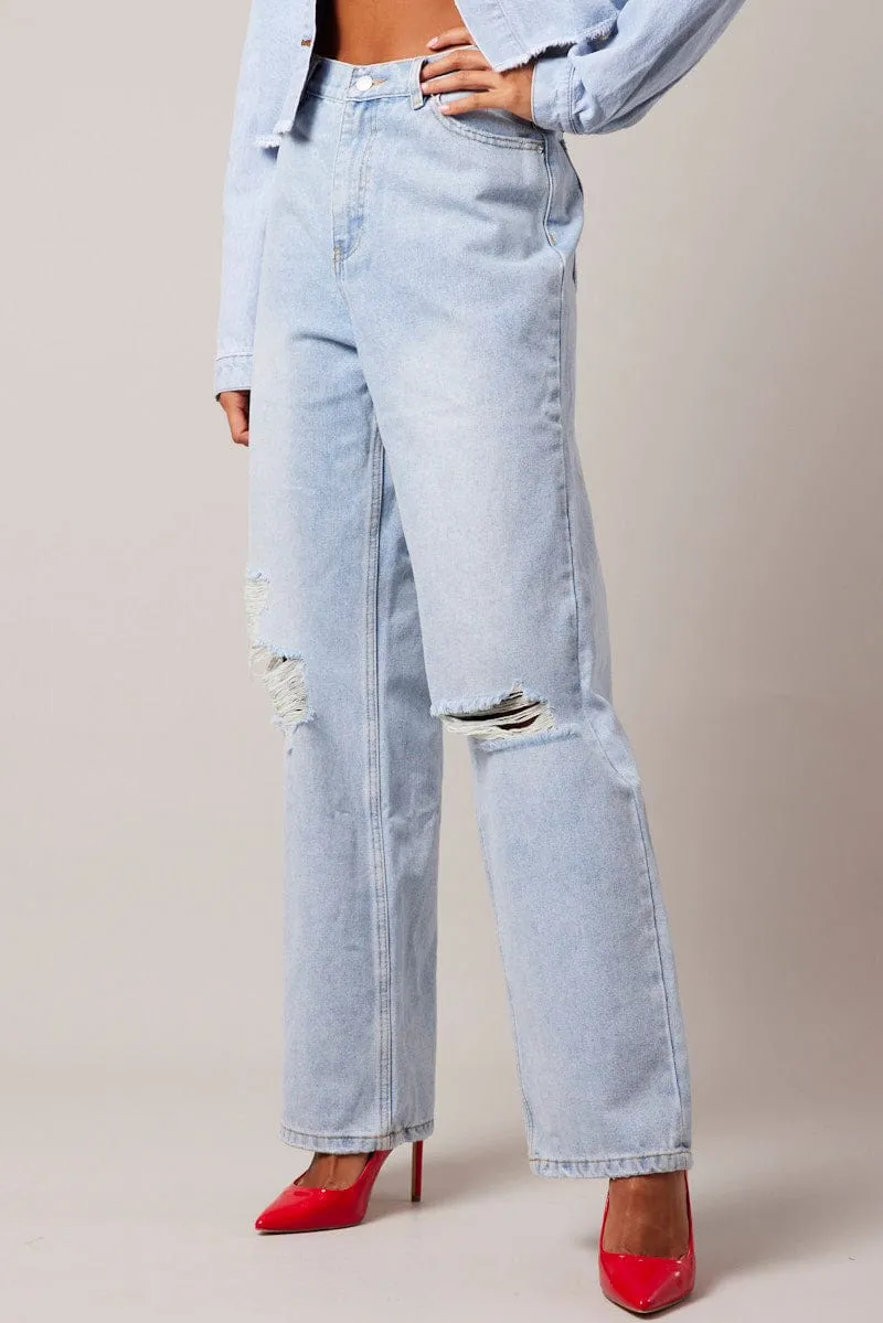 Denim Wide Leg Jean High Rise sold by Ally Fashion product image thumbnail 4