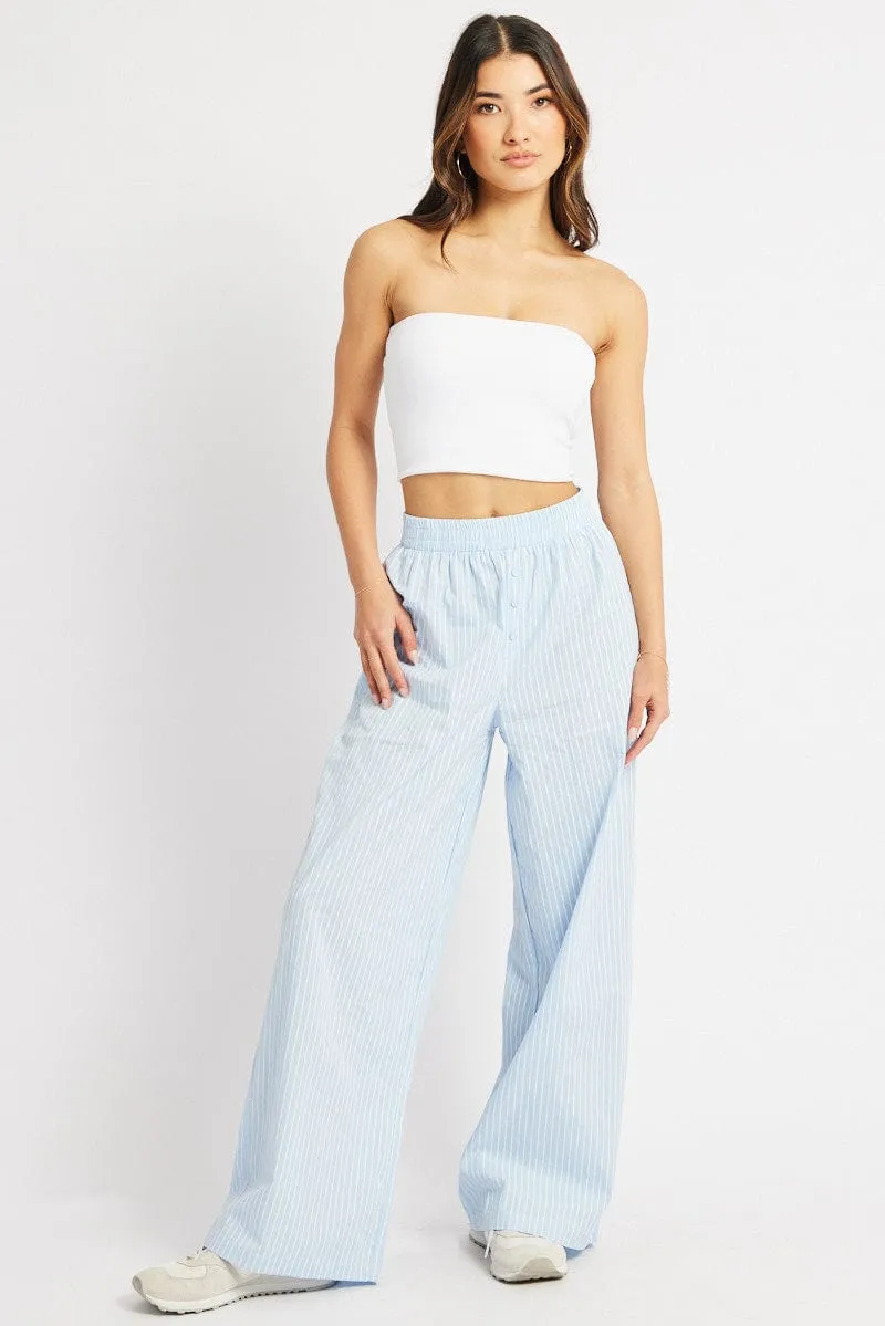 White Bandeau Top Cotton Rib sold by Ally Fashion product image thumbnail 2