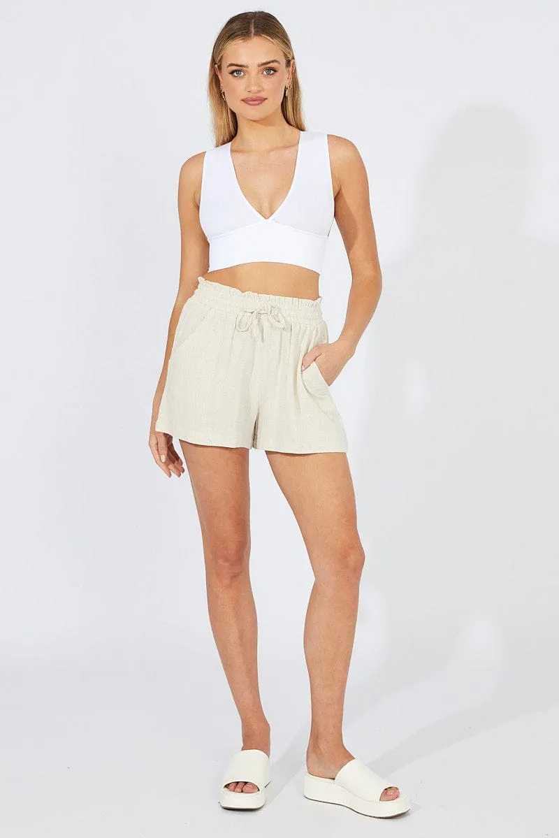 White Bralette V Neck Seamless sold by Ally Fashion product image thumbnail 2