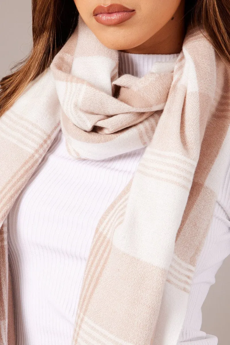 Beige Tassel Scarf sold by Ally Fashion product image thumbnail 2