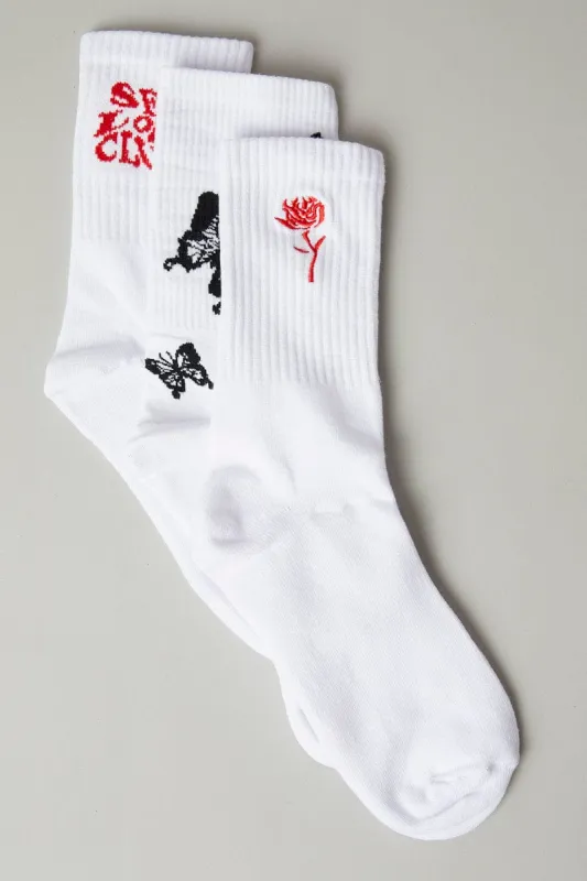 Multi 3 pack Crew Socks sold by Ally Fashion