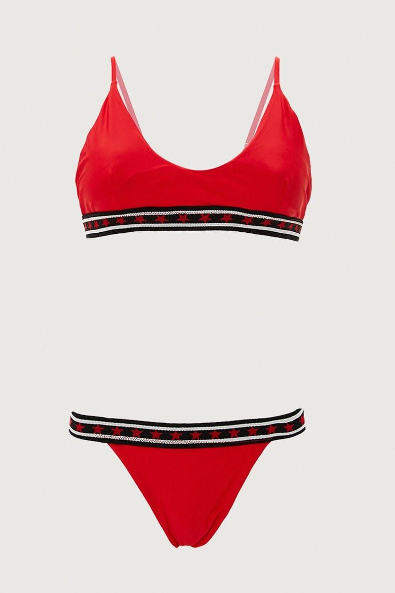Red Two Piece Bikini sold by Ally Fashion