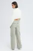 Grey Cargo Pants Wide Leg sold by Ally Fashion