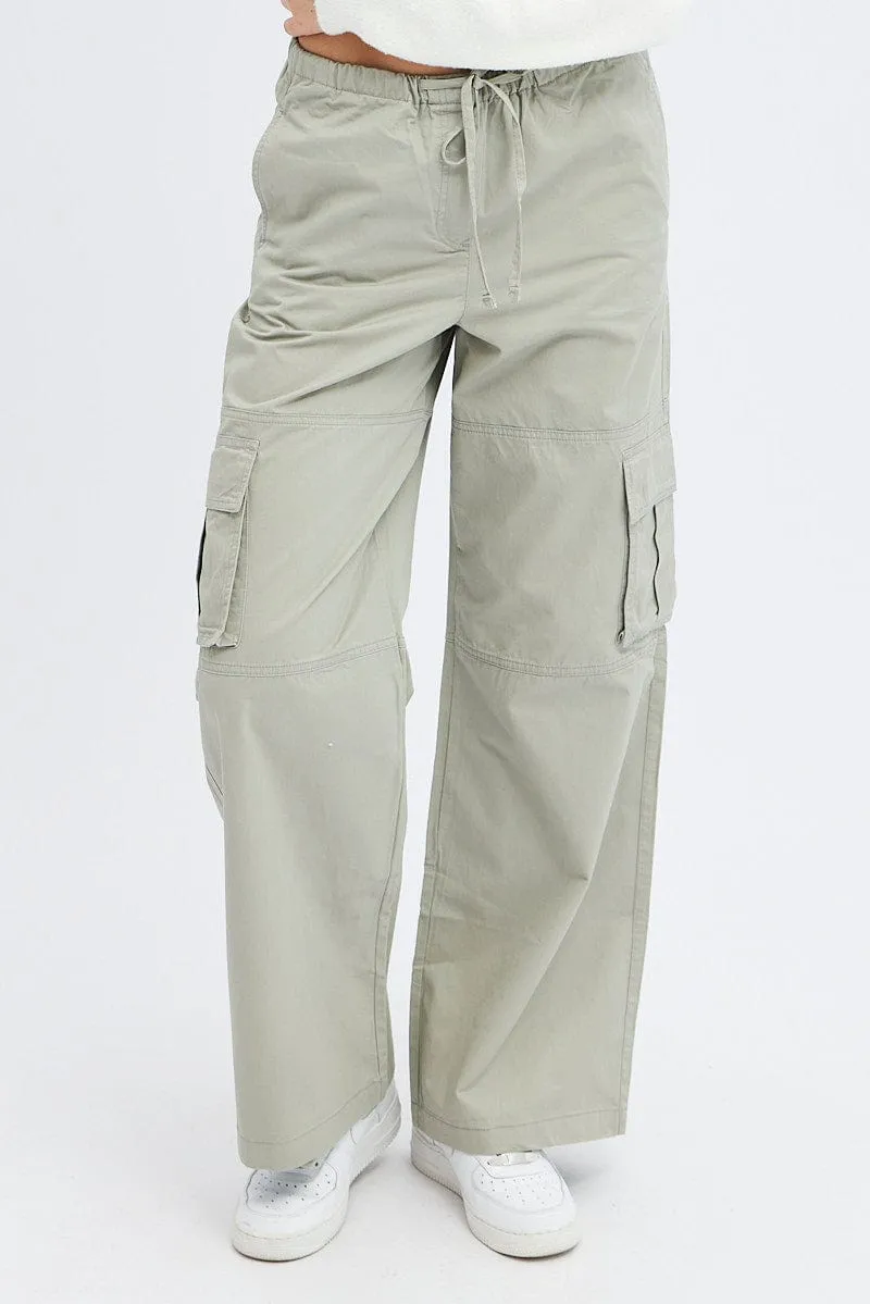 Grey Cargo Pants Wide Leg sold by Ally Fashion product image thumbnail 2