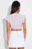 Purple Ruffle Top Tie Front sold by Ally Fashion