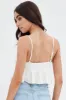 White Cami Top Peplum sold by Ally Fashion