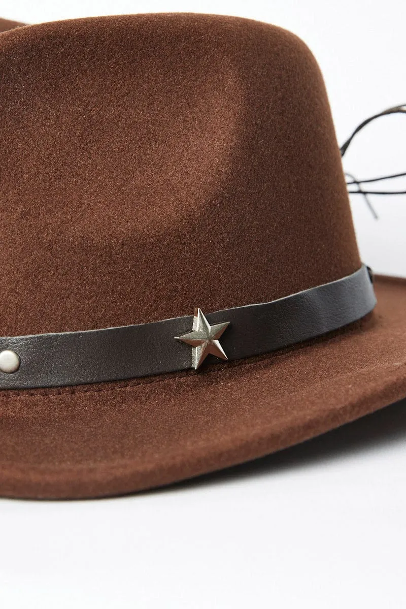 Brown Cowboy Hat sold by Ally Fashion product image thumbnail 2