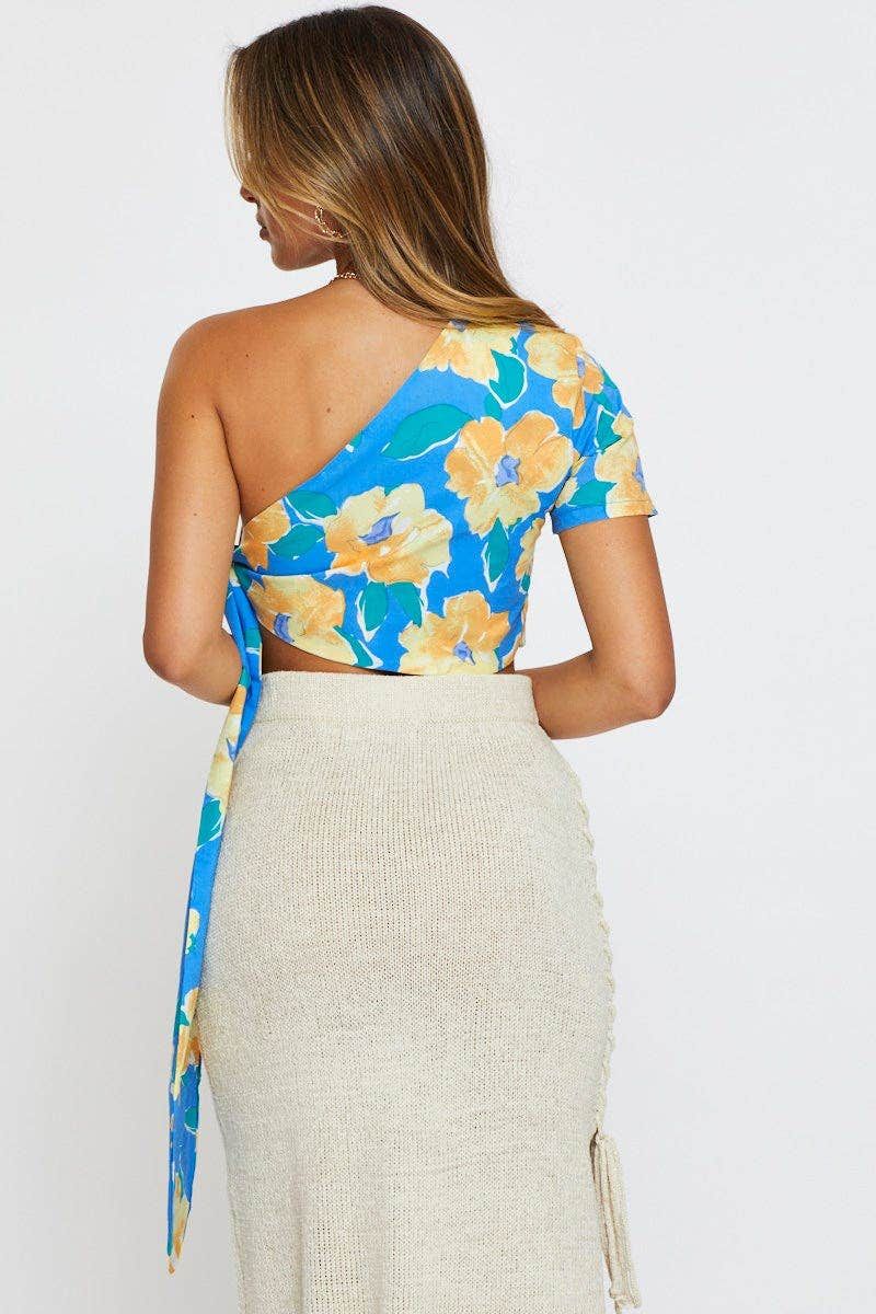 Print Crop Top  One Shoulder sold by Ally Fashion product image thumbnail 5