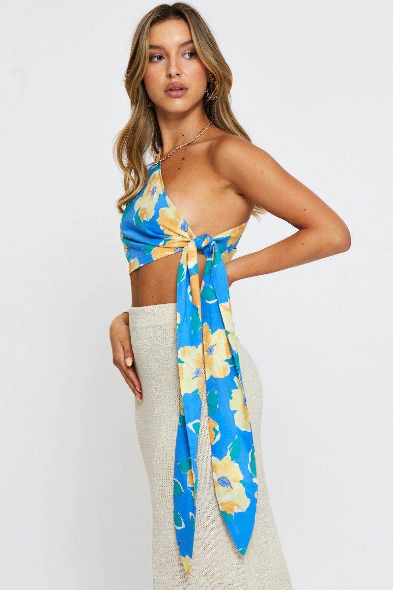 Print Crop Top  One Shoulder sold by Ally Fashion product image thumbnail 4